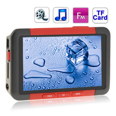 4GB MP3 Player with LCD Screen, Support FM Radio (Red) - Click Image to Close